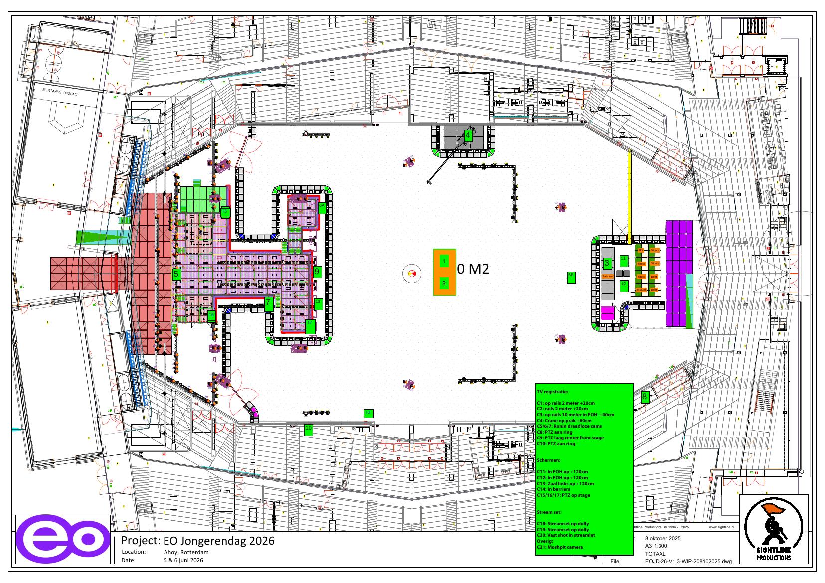Camera plan EOJD, version 3