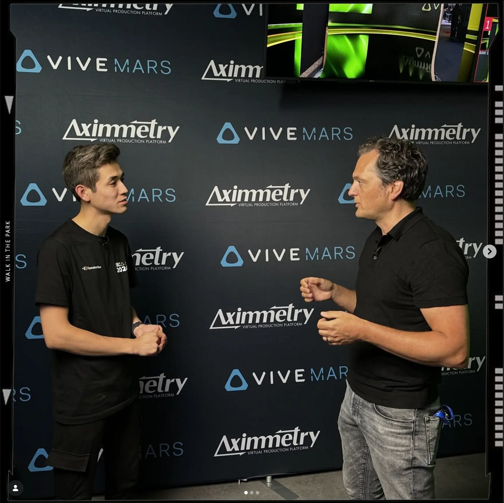 Interview at the virtual production booth during IBC