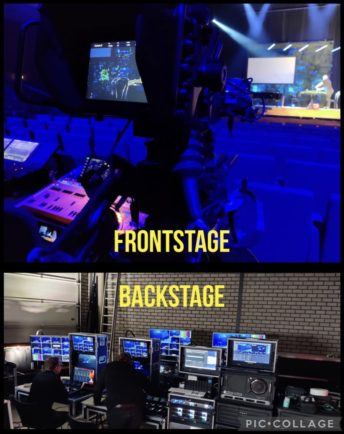 Frontstage and backstage at the same moment